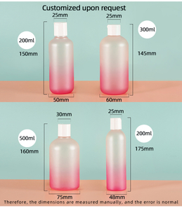 Venda quente garrafas de shampoo vazias 100ml 150ml 250ml 500ml recipiente de plástico para animais de estimação com tampa superior de disco garrafas de loção de gel de cabelo