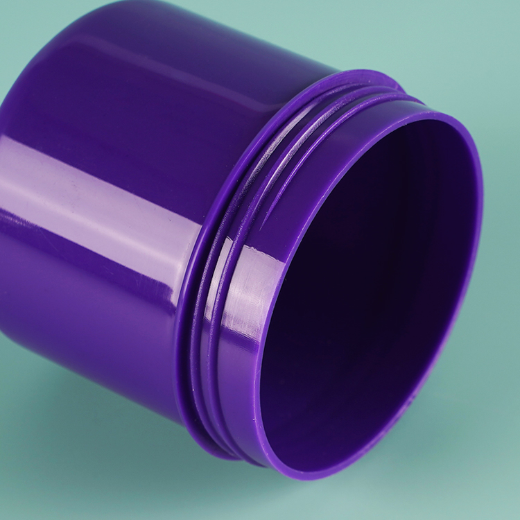 Embalagem de frasco de creme PP roxo de grande capacidade com filme de alumínio selado